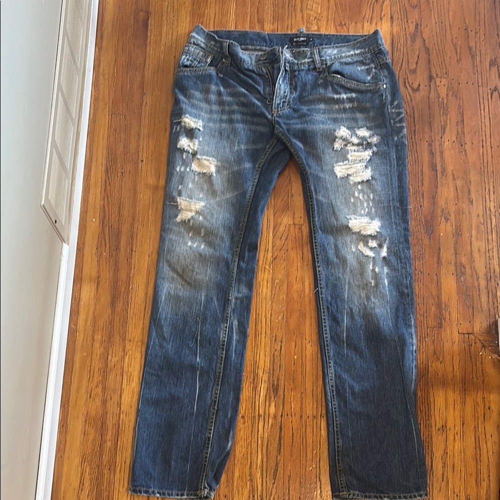 Antony Morato Blue Relaxed Jeans with Vintage Distressing